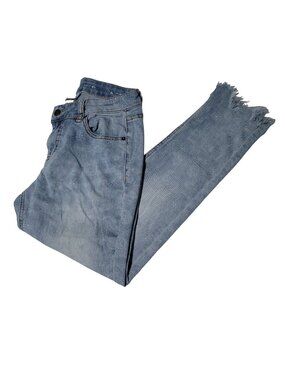Westport Ankle Jeans Womens Size 2 Low Rise Light Wash Raw Hems Denim Pants